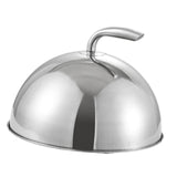 Maxbell Stainless Steel Food Dome Cover Dust Cover for Indoor Outdoor Birthday Party Silver Inner Dia20cm