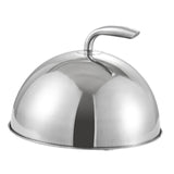 Maxbell Stainless Steel Food Dome Cover Dust Cover for Indoor Outdoor Birthday Party Silver Inner Dia25cm