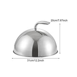 Maxbell Stainless Steel Food Dome Cover Dust Cover for Indoor Outdoor Birthday Party Silver Inner Dia30cm
