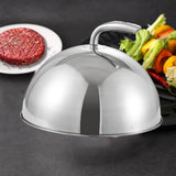 Maxbell Stainless Steel Food Dome Cover Dust Cover for Indoor Outdoor Birthday Party Silver Inner Dia30cm