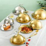 Maxbell Stainless Steel Food Dome Cover Dust Cover for Indoor Outdoor Birthday Party Silver Inner Dia30cm