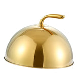 Maxbell Stainless Steel Food Dome Cover Dust Cover for Indoor Outdoor Birthday Party Gold Inner Dia20cm