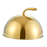 Maxbell Stainless Steel Food Dome Cover Dust Cover for Indoor Outdoor Birthday Party Gold Inner Dia25cm