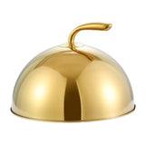 Maxbell Stainless Steel Food Dome Cover Dust Cover for Indoor Outdoor Birthday Party Gold Inner Dia30cm