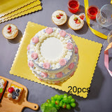 Maxbell 20Pcs Cake Boards Multifunction Baking Tools for Icing Cakes Pasteles Pastry Gold