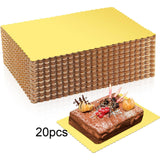 Maxbell 20Pcs Cake Boards Multifunction Baking Tools for Icing Cakes Pasteles Pastry Gold