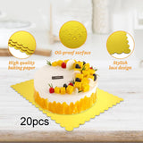 Maxbell 20Pcs Cake Boards Multifunction Baking Tools for Icing Cakes Pasteles Pastry Gold