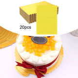 Maxbell 20Pcs Cake Boards Multifunction Baking Tools for Icing Cakes Pasteles Pastry Gold