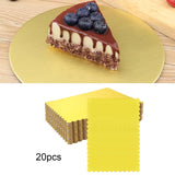 Maxbell 20Pcs Cake Boards Multifunction Baking Tools for Icing Cakes Pasteles Pastry Gold