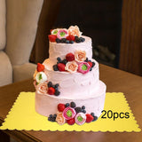 Maxbell 20Pcs Cake Boards Multifunction Baking Tools for Icing Cakes Pasteles Pastry Gold