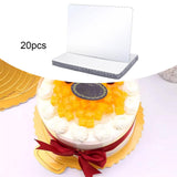 Maxbell 20Pcs Cake Boards Multifunction Baking Tools for Icing Cakes Pasteles Pastry White