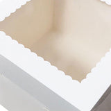 Maxbell 10 Pieces White Card Cake Boxes Packaging Boxes for Holiday Picnic Cake Shop