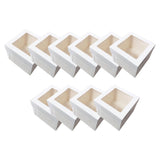 Maxbell 10 Pieces White Card Cake Boxes Packaging Boxes for Holiday Picnic Cake Shop