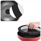 Maxbell Pot Lid Glass Cover Cookware Part Kitchen Pan Cover for Frying Pans Pots Wok Black S