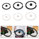 Maxbell Pot Lid Glass Cover Cookware Part Kitchen Pan Cover for Frying Pans Pots Wok Black S