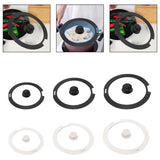 Maxbell Pot Lid Glass Cover Cookware Part Kitchen Pan Cover for Frying Pans Pots Wok Black S