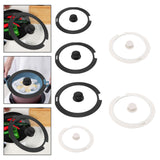 Maxbell Pot Lid Glass Cover Cookware Part Kitchen Pan Cover for Frying Pans Pots Wok Black S