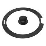 Maxbell Pot Lid Glass Cover Cookware Part Kitchen Pan Cover for Frying Pans Pots Wok Black S