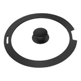 Maxbell Pot Lid Glass Cover Cookware Part Kitchen Pan Cover for Frying Pans Pots Wok Black S