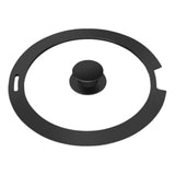 Maxbell Pot Lid Glass Cover Cookware Part Kitchen Pan Cover for Frying Pans Pots Wok Black S
