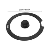 Maxbell Pot Lid Glass Cover Cookware Part Kitchen Pan Cover for Frying Pans Pots Wok Black M