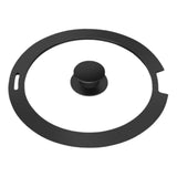 Maxbell Pot Lid Glass Cover Cookware Part Kitchen Pan Cover for Frying Pans Pots Wok Black M