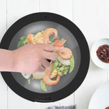 Maxbell Pot Lid Glass Cover Cookware Part Kitchen Pan Cover for Frying Pans Pots Wok Black M
