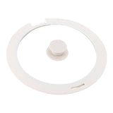 Maxbell Pot Lid Glass Cover Cookware Part Kitchen Pan Cover for Frying Pans Pots Wok White M