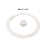 Maxbell Pot Lid Glass Cover Cookware Part Kitchen Pan Cover for Frying Pans Pots Wok White M