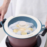 Maxbell Pot Lid Glass Cover Cookware Part Kitchen Pan Cover for Frying Pans Pots Wok White L