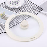 Maxbell Pot Lid Glass Cover Cookware Part Kitchen Pan Cover for Frying Pans Pots Wok White L