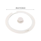 Maxbell Pot Lid Glass Cover Cookware Part Kitchen Pan Cover for Frying Pans Pots Wok White L