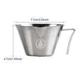 Maxbell 304 Stainless Steel Espresso Cup 100ml Versatile 3x1.8inch Sturdy with Scale