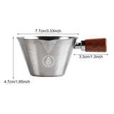 Maxbell Stainless Steel Espresso Cup 100ml with Marking 7.7x4.7cm Coffee Pouring Cup