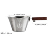 Maxbell Stainless Steel Coffee Measuring Cup 100ml Sturdy Multipurpose Wooden Handle