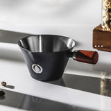 Maxbell Stainless Steel Espresso Cup 0.1 L with Marking 7.7x4.7cm Coffee Pouring Cup Black