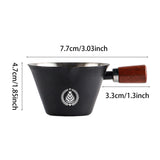 Maxbell Stainless Steel Espresso Cup 0.1 L with Marking 7.7x4.7cm Coffee Pouring Cup Black
