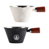 Maxbell Stainless Steel Espresso Cup 0.1 L with Marking 7.7x4.7cm Coffee Pouring Cup Black