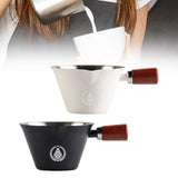 Maxbell Stainless Steel Espresso Cup 0.1 L with Marking 7.7x4.7cm Coffee Pouring Cup Black
