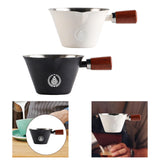Maxbell Stainless Steel Espresso Cup 0.1 L with Marking 7.7x4.7cm Coffee Pouring Cup Black