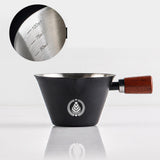 Maxbell Stainless Steel Espresso Cup 0.1 L with Marking 7.7x4.7cm Coffee Pouring Cup Black