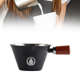 Maxbell Stainless Steel Espresso Cup 0.1 L with Marking 7.7x4.7cm Coffee Pouring Cup Black