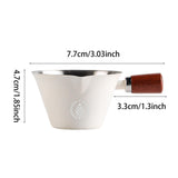 Maxbell Stainless Steel Espresso Cup 0.1 L with Marking 7.7x4.7cm Coffee Pouring Cup White