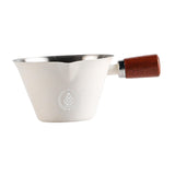 Maxbell Stainless Steel Espresso Cup 0.1 L with Marking 7.7x4.7cm Coffee Pouring Cup White