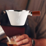 Maxbell Stainless Steel Espresso Cup 0.1 L with Marking 7.7x4.7cm Coffee Pouring Cup White