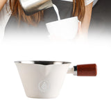 Maxbell Stainless Steel Espresso Cup 0.1 L with Marking 7.7x4.7cm Coffee Pouring Cup White