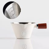 Maxbell Stainless Steel Espresso Cup 0.1 L with Marking 7.7x4.7cm Coffee Pouring Cup White
