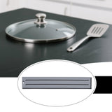 Maxbell Silicone Pot Lid Storage Flexible Portable Effective Water Drainage Non Slip Gray