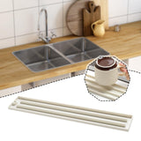 Maxbell Silicone Pot Lid Storage Flexible Portable Effective Water Drainage Non Slip Beige White