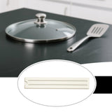 Maxbell Silicone Pot Lid Storage Flexible Portable Effective Water Drainage Non Slip Beige White